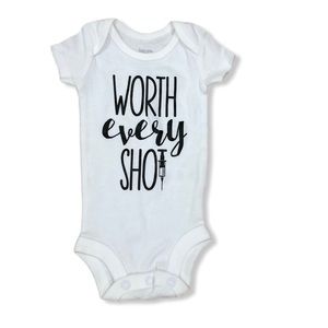 IVF Worth Every Shot Onesie Bodysuit Newborm